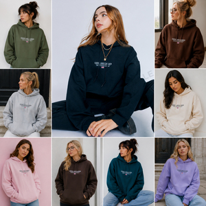 เสื้อฮู้ดดี้โอเวอร์ไซส์สำหรับผู้หญิง ผ้าคอตตอนผสม สีพื้น พิมพ์ลายตัวอักษรด้านหน้า ลายการ์ตูน ระบายอากาศได้ดี เหมาะสำหรับฤดูหนาว เสื้อฮู้ดมีฮู้ดแบบผสมผสาน - Product Image 3