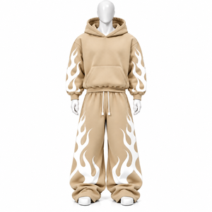 Survêtement personnalisé avec logo imprimé, effet délavé, en molleton 100% coton, haute qualité, service OEM - Product Image 1