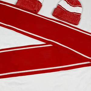 ชุดผ้าพันคอถักลายแจ็คการ์ดพร้อมหมวกปอมปอม ของชมรมนักศึกษาหญิงเดลต้า ซิกมา ทีต้า (DST) ระดับพรีเมียม - ชุดเครื่องแต่งกายฤดูหนาวแบบวาร์ซิตี้ รุ่น Fortitude Legacy - Product Image 5