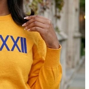 Roman Numeral 1922 Winter Embroidery Soft Knit Turtleneck <b>Cardigan</b> Women's Classic Casual Fashion Wear Stylish Vintage Apparel - Product Image 5
