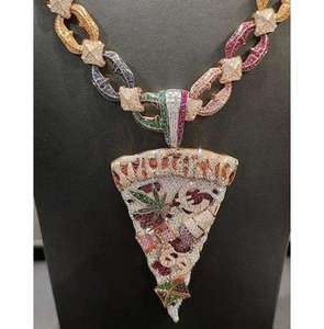 Premium 925 <b>Silver</b> Moissanite Goat <b>Charm</b> Necklace Iced Out Style IGI Certified Jewelry for Party Gift Use - Product Image 1