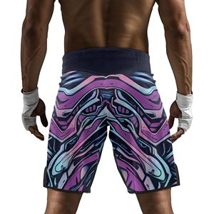 Shorts de MMA Unisex Personalizados de Fábrica, Sublimados, para Artes Marciales, Elásticos en 4 Direcciones, de Secado Rápido, Poliéster, Venta al Por Mayor OEM - Product Image 5