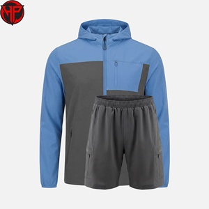 Conjunto de Chaqueta y Pantalones Cortos de Nailon Impermeable Personalizado, Chaqueta Cortavientos, Conjunto Deportivo, Chaqueta de Verano, Pantalones Cortos Ligeros con Capucha - Product Image 3