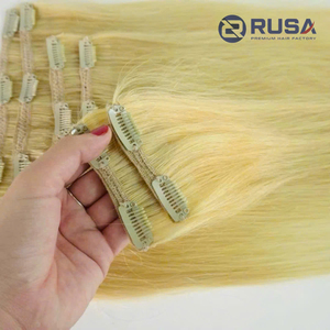 Extensiones de Cabello Natural Vietnamita de Alta Calidad con Clip, Venta al Por Mayor de Fábrica, Personalizadas, Sin Sintético, Longitud de 10 a 34 Pulgadas - Product Image 5