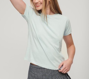 เสื้อยืดคอกลมโอเวอร์ไซส์ผ้าฝ้ายแท้ 100% แบบเรียบ รุ่นใหม่ ขายดีที่สุด สำหรับผู้หญิง แขนสั้น ไซส์พลัส  รับสั่งทำได้ - Product Image 1