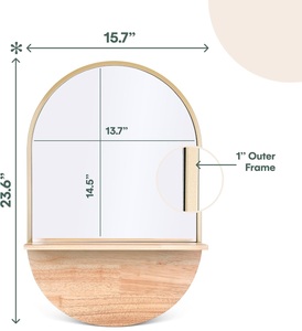 Wall Decoration Modern <b>Mirror</b> <b>Frame</b> Glass Iron and MDF Material Brass Antique American Style <b>Mirror</b> Handmade Customized in Bulk - Product Image 4