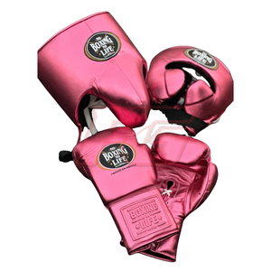 No Boxing No Life - Juego de Boxeo de Piel de Vacuno de Primera Calidad, Guantes de Combate Transpirables, Duraderos y Antideslizantes con Cordones - Product Image 3