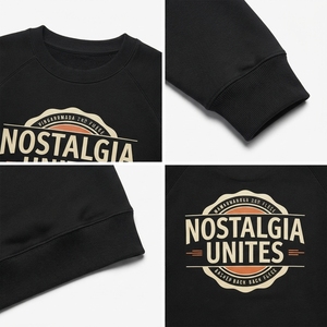 เสื้อสเวตเชิ้ตคอกลมแขนแร็กแลนผ้าฝ้าย 100% หนัก 430GSM แบบสั่งทำพิเศษ (OEM) ทรงบ็อกซี่ สตรีทแวร์ ใส่ได้ทั้งชายและหญิง ระบายอากาศได้ดี - Product Image 4