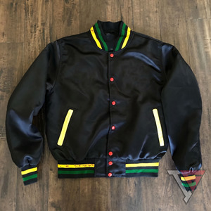 Vestes personnalisées avec le nom de l'équipe, veste de style Letterman noire, logo Pro Standard Varsity, veste entièrement boutonnée - Product Image 1