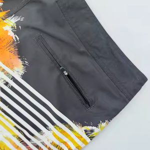 Shorts de bain en Spandex/Coton pour hommes, extensibles dans 4 directions, coupe-vent, écologiques, séchage rapide, avec cordon de serrage, personnalisables par sublimation, vente en gros - Product Image 5