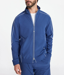 <b>Men's</b> <b>Bomber</b> <b>Jacket</b> Stand Collar Back Neck Logo Waterproof Quick Dry Windproof Breathable 100% Polyester Casual Winter Outerwear - Product Image 1
