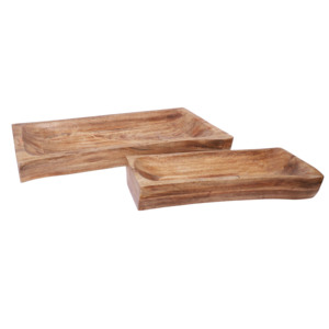 Plateau de service en bois artisanal ST-011 |   Plateau décoratif en bois pour la décoration de la maison - Product Image 2