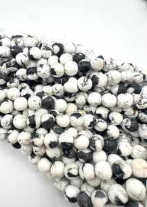 Perles semi-précieuses en buffle blanc naturel faites à la main, 10-11 mm, lisses, pour la création de bijoux, brin de 8 pouces - Product Image 6