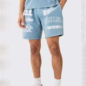 Pantalones Cortos de Forro Polar para Hombre con Estampado Personalizado, Ropa Urbana Informal con Gráficos Personalizados, Largos hasta la Rodilla, con Cordón Ajustable, de Algodón, para Uso Diario - Product Image 1