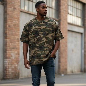 Personalized <b>Rhinestone</b> Oversized T Shirt Men Custom Print 100 Cotton Heavyweight Streetwear Hip Hop Y2K Graphic Tee <b>Top</b> - Product Image 6