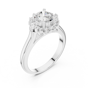 Anillo de compromiso personalizado de oro rosa de 14 quilates COUTURE, joyería de diamantes de moissanita de proveedor de confianza - Product Image 5