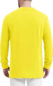 Fabricants de vêtements, t-shirt jaune uni avec logo personnalisé, fabricants de vêtements, t-shirt à manches longues à séchage rapide avec poche avant personnalisée - Product Image 2