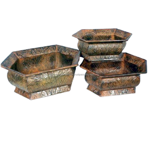 Maceta Clásica de Metal para Flores, Ecológica, Duradera, para Interiores/Exteriores, con Orificio de Drenaje, Estilo Americano, para Restaurantes, Hoteles y Jardines - Product Image 2