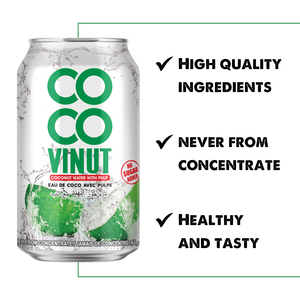 330ml Coco 100% agua de coco con pulpa mayorista fabricante muestra gratis Etiqueta Privada OEM ODM HALAL KOSHER - Product Image 2