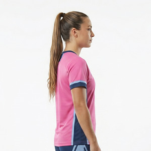 Ropa Deportiva para Mujer, Jersey de Lacrosse de Manga Corta para Entrenamiento, Jersey de Lacrosse con Cuello Redondo para Mujer, Logotipo Personalizado OEM - Product Image 3