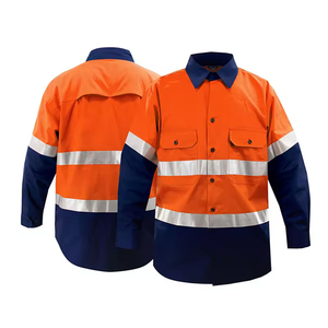 Chemise en coton anti-UV UPF50 pour le travail en extérieur estival, vêtement de sécurité antistatique pour le commerce international et le travail postal - Product Image 5