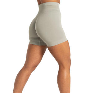 Nouveaux shorts de course pour femmes à taille basse, sans coutures, avec compression et effet froncé aux fesses, pour le sport et le contrôle du ventre - Product Image 2