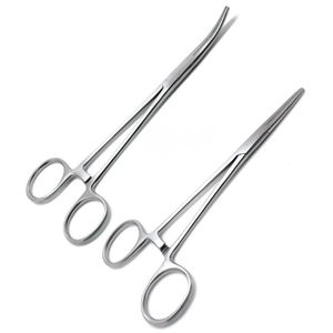 Ensemble de pinces hémostatiques Rankin Crile droites et courbées de 6,25 pouces, pinces chirurgicales en acier inoxydable, pinces hémostatiques vétérinaires OEM - Product Image 1