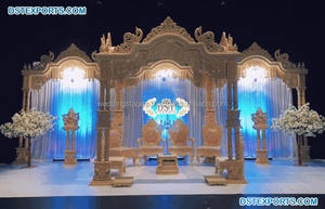 Mandap de Madera Anaya para Bodas Asiáticas en Londres, Mandap de Madera Anaya para Bodas Asiáticas en Londres, Mandap de Madera para Bodas Indias y del Sur de Asia en EE. UU. - Product Image 3