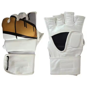 Wholesale Professional Half Finger Leather Grappling <b>Gloves</b> <b>Moisture</b> Wicking Lace-Up Closure for MMA Custom Logo Own Design Low - Product Image 5