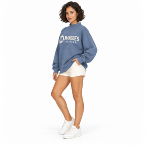 Sudadera de invierno personalizada para mujer, cuello simulado, larga, 100% algodón, forro polar suave y grueso, holgada, ecológica, transpirable, con logo frontal - Product Image 3