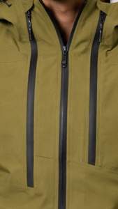 Vestes de randonnée imperméables unisexes grande taille avec logo personnalisé, coupe-vent à capuche zippée et col montant, teintes pour l'extérieur – Collection Automne - Product Image 2