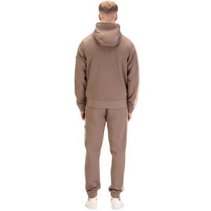 Ensemble de survêtement en molleton à fermeture éclair intégrale pour homme, pantalon à poignets élastiqués, coupe confortable, style streetwear minimaliste, tenue de sport personnalisée OEM - Product Image 3