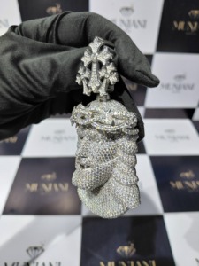 จี้พระเยซูทำมือ เงินแท้ 925 ประดับมอสซาไนต์ เครื่องประดับทางศาสนา - Product Image 3