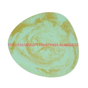 Plateau en résine de haute qualité organisateur de Table bijoux cosmétiques anneau plat vanité plateau-avec plaque à motif - Product Image 4