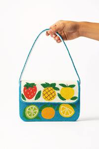 Sac de rangement artisanal en verre rayé vert et blanc, style bohème, brodé avec motif canard, capacité 3L, pour la maison et le jardin - Product Image 4