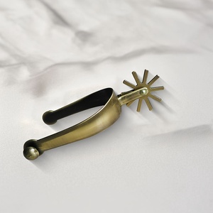 Espuela de Aleación Estilo Occidental, Color Bronce Antiguo, Acero Inoxidable, con Detalle de Engranaje, para Bota de Vaquero (Paquete Individual) - Product Image 3