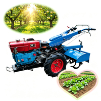 Motoculteur portatif pour l'agriculture, mini-tracteur à deux roues de 18 CV