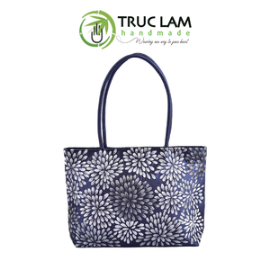 Sac de voyage artisanal Truc Lam, grand sac rectangulaire en taffetas avec motifs de feux d'artifice cousus à la main, sac tendance avec fermeture éclair - Product Image 4