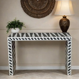 Nouvelle Arrivée Table Console Art Déco Moderne de Haute Qualité avec Incrustation en Os, Tiroir Forme Personnalisée, pour Salon, Vente en Gros - Product Image 1