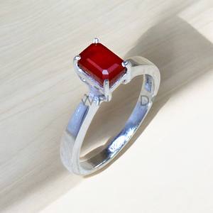 Classic <b>Dainty</b> Natural Carnelian Faceted <b>Ring</b> and Handmade Cut Gemstone 925 Sterling Silver <b>Rings</b> Wholesale Price Jewelry - Product Image 1