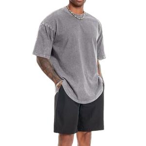 T-shirt vintage surdimensionné personnalisé pour hommes | T-shirt Streetwear lavé à l'acide | T-shirts décontractés en coton lavé imprimés avec logo OEM en gros - Product Image 4