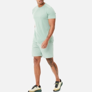 Ensemble de vêtements de sport pour homme de haute qualité, respirant, t-shirt et short pour l'été, style décontracté tricoté - Product Image 2