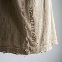 T-shirt Homme Col Rond Coupe Boxy Épaules Tombantes Surdimensionné en Coton Pur Écologique, Style Vintage Délavé et Détails Ripped Personnalisés
