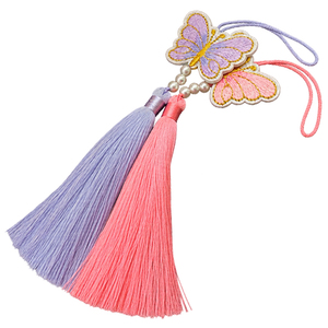 Korean Traditional Butterfly Norigae <b>Phone</b> Charm Tassel Pearl <b>Bead</b> Mobile <b>Strap</b> Hanbok Style Korean Souvenir <b>Phone</b> Accessory DIY - Product Image 6