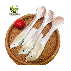 Cuchara de Concha Natural, Cuchara de Madreperla para Caviar, Cuchara Hecha a Mano para Café y Té, Utensilio de Cocina de Lujo Ecológico con Mango Largo y Duradero - Product Image 3