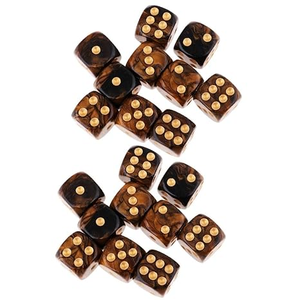Jeu de dés en résine artisanale avec points dorés, motif circulaire, objet de collection, dés de jeu pour jeux de société, jeux de table, cadeau personnalisé - Product Image 4