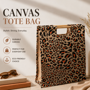 Heavy-Duty Thick Canvas Medium <b>Folding</b> Tote <b>Bag</b> | Custom Logo Silk Screen Printed Reusable Expandable Grocery Shopping <b>Bag</b> - Product Image 6
