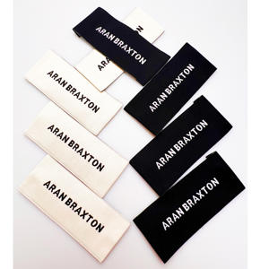 Étiquette de vêtement en polyester tissé écologique, forme rectangulaire, bord coupé à chaud, impression numérique, lavable, logo personnalisable sur un côté - Product Image 4
