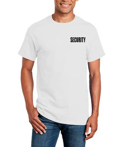 T-shirt de sécurité en coton 100% blanc pour hommes, avec logo personnalisé de haute qualité, imprimé, prix de gros, t-shirts de sécurité - Product Image 2
