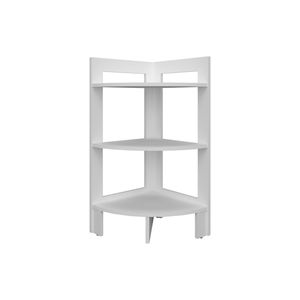Sharon White Living Room <b>Corner</b> Table Elegant Wall Shelves - Product Image 6